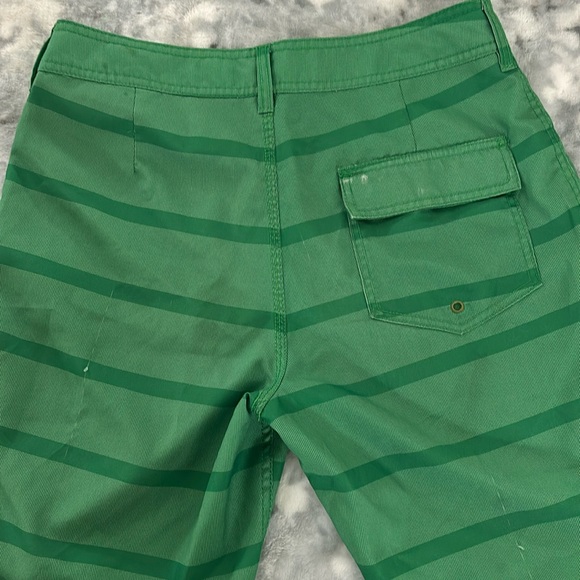 RVCA Board Shorts Green Striped Size 31 - Picture 3 of 3